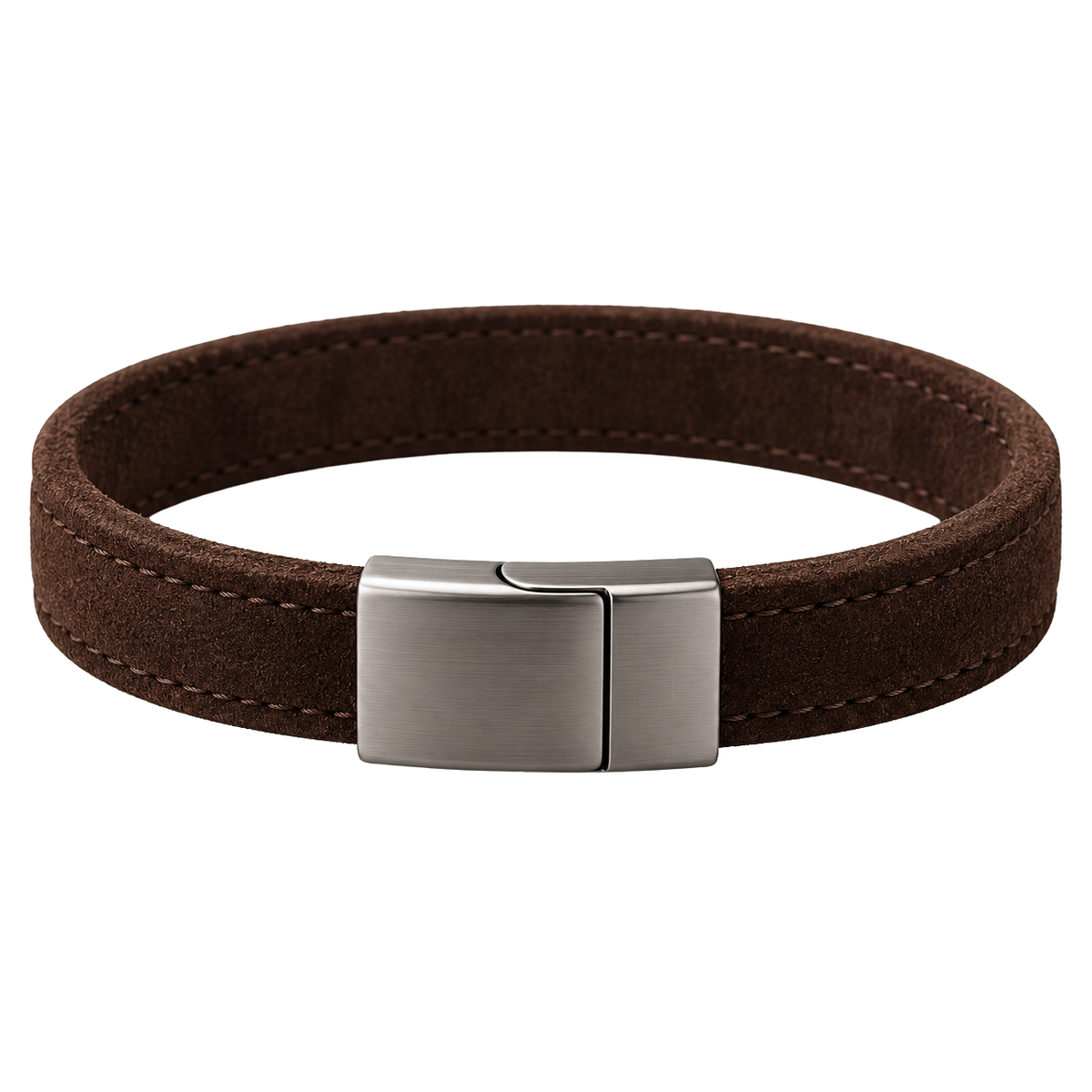 Premium Suede Leather Bracelet – Dark Chocolate Brown | DRUMPERRY