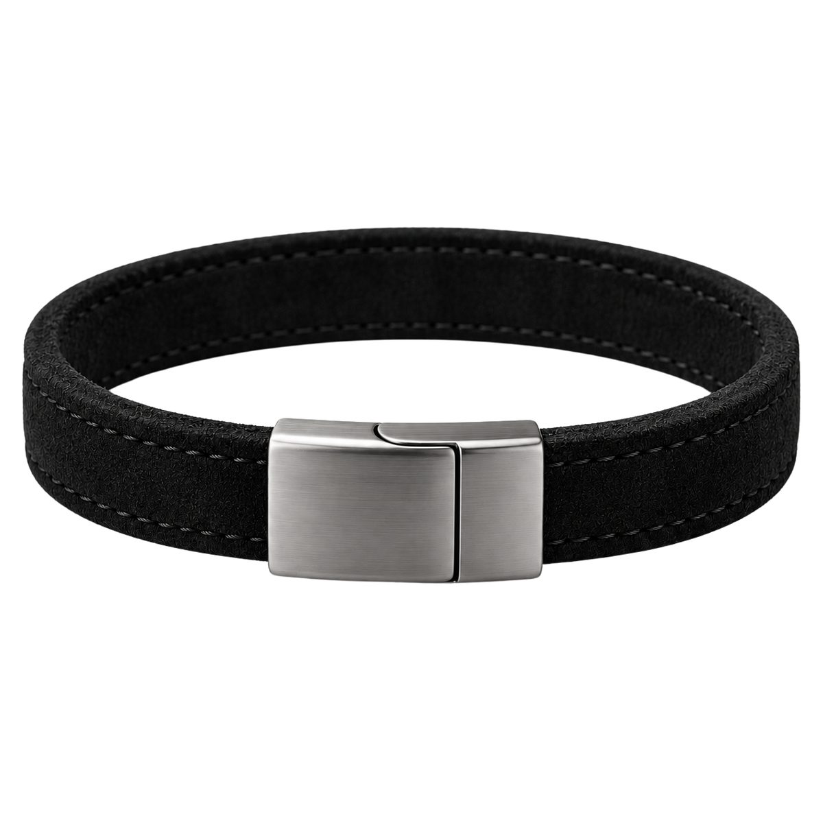 Premium Suede Leather Bracelet – Classic Black | DRUMPERRY