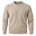 Premium Fine-Knit Crew Neck Jumper – Classic Beige | DRUMPERRY